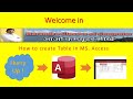 How to create Table in MS Access | Create Table in Access