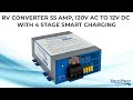 RV Converter 55 Amp, 120V AC to 12V DC with 4 Stage Smart Charging