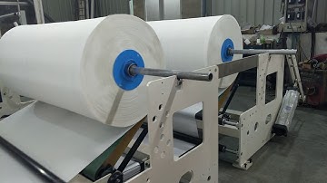 Jumbo roll Toilet paper rewinding machine with embossing and perforation