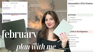 February plan with me I January reflection, February goals, budgeting, and Google Calendar revamp