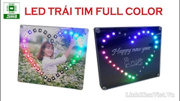 Bộ led trái tim dán RGB full vỏ mica - lồng ảnh, khắc tên cực chất - [Linhkienviet.vn]