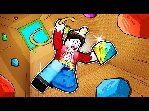 I stole Gems from the center of the earth in Roblox Grab Ores