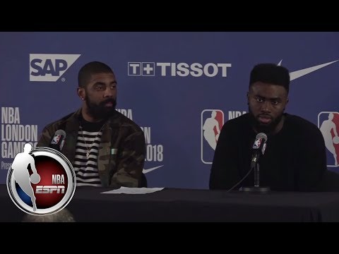 [sick jokes] Jaylen Brown jokes on Kyrie Irving saying 'I'm sick of you' | ESPN 