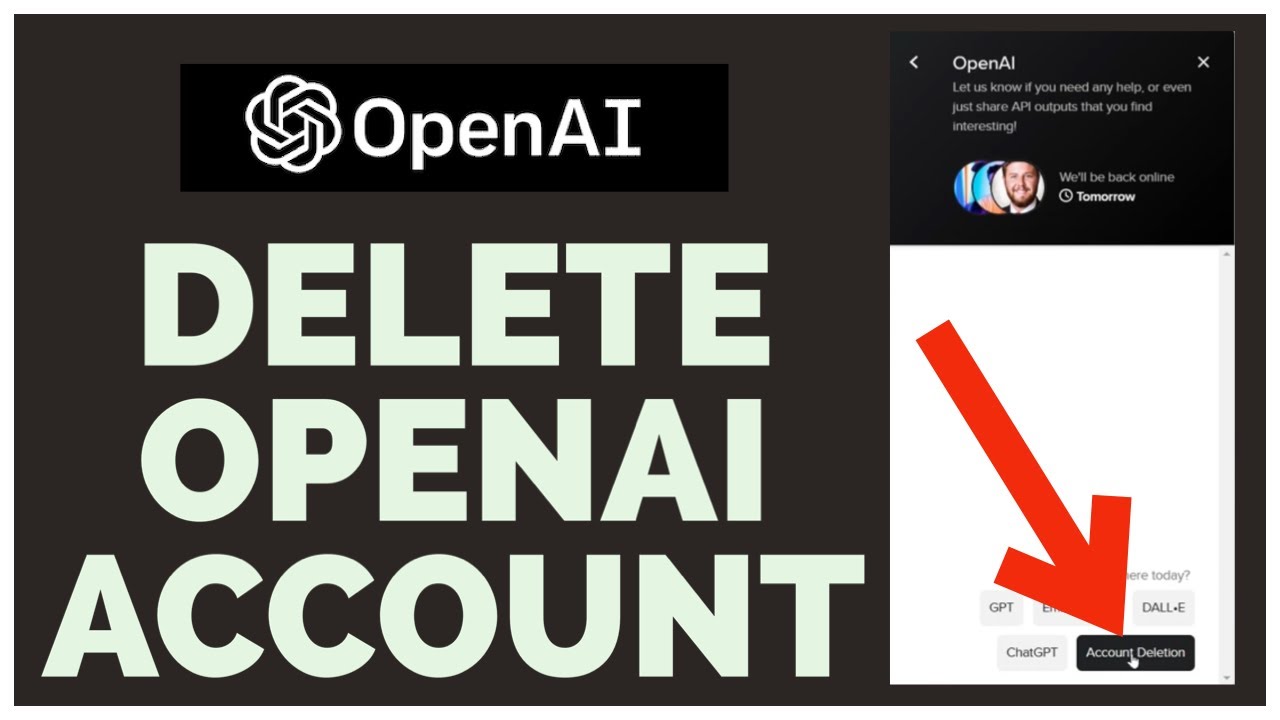 how to delete openai account?