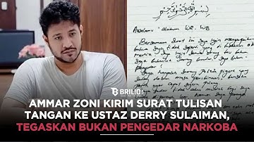 Ammar Zoni kirim surat tulisan tangan ke ustaz Derry Sulaiman, tegaskan bukan pengedar narkoba