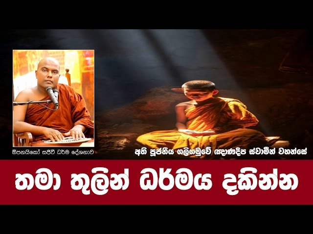 Ven Galigamuwe Gnanadeepa Thero | Thama Thulin Dharmaya Dakinna class=