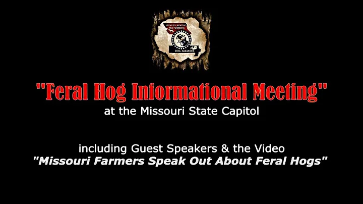 MHWDA Capitol Day - "Feral Hog" Guest Speakers