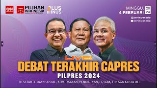 FULL Debat Kelima Capres Pilpres 2024: Adu Gagasan Anies, Prabowo, Ganjar
