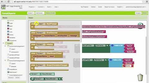 App Inventor 2 Eğitimi 301 - Ders 12: Yemek Siparişi - Bölüm 4