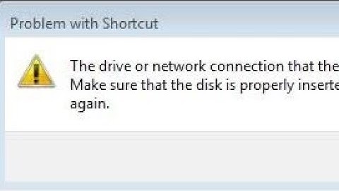 Pc | Problem with Shortcut The drive or network connection that the shortcut USB Windows 10 Solve