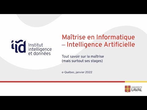 Tout savoir sur la maîtrise professionnelle en informatique - IA de l'Université Laval et ses stages