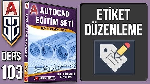 Autocad Dersleri 103 Block Attribute Manager (Etiket Yöneticisi) | Synchronize | Blok Düzenleme