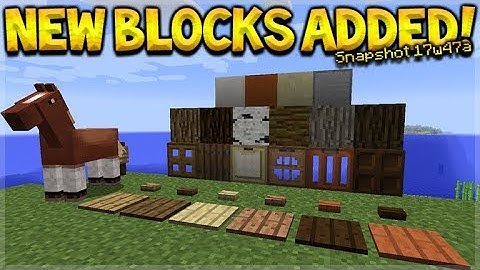 NEW BLOCKS ADDED!! Minecraft 1.13 Update - Snapshot 17w47a NEW Blocks, Items & Name Changes!