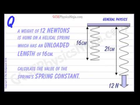 Hooke&rsquo;s Law Physics Problems - Spring Constant Calculation