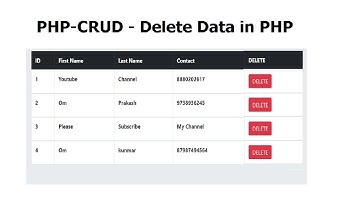 PHP-CRUD - Delete Data in PHP - Part 4/4