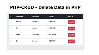 PHPCRUD  Delete Data in PHP  Part 4/4