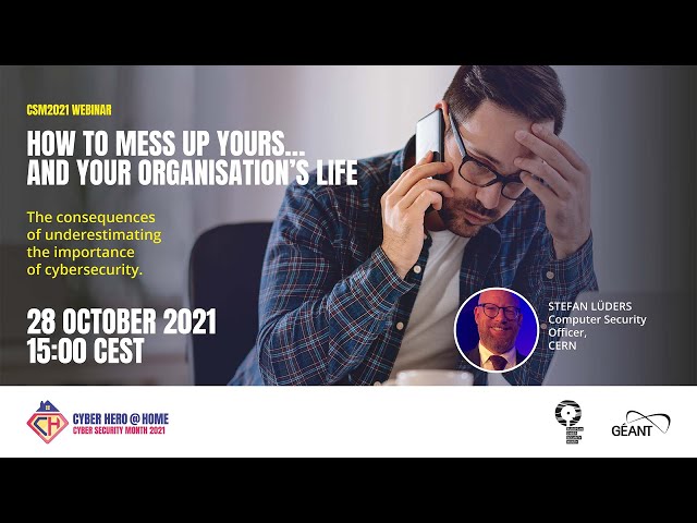 CSM21 Webinar - How to mess up yours… and your organisation's life | 28 Oct 2021