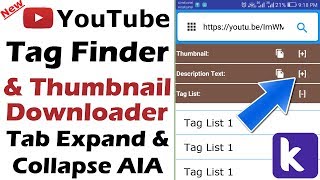 YouTube Tag Finder Kodular AIA Download | YouTube Thumbnail Downloader AIA file download screenshot 4