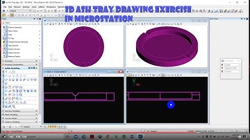 3D Ash Tray Drawing Exercise in Microstation