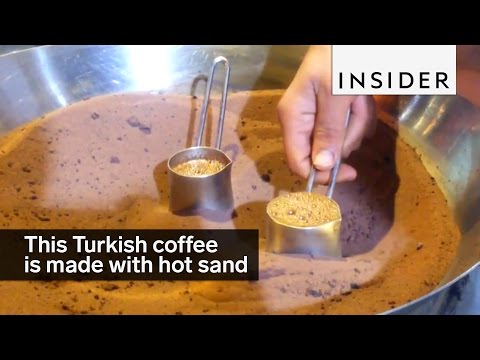 Turkish Coffee Made With Hot Sand