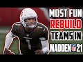 MOST FUN Teams to USE and REBUILD in Madden 21 Franchise Mode AND WHY! 12 CHOICES!