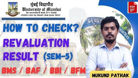 How to Check Revaluation Cases Results? BMS l BAF l BBI l BFM- SEM 5 l Mumbai University lMukund Sir