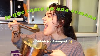 🍕🥗 lo que como REALMENTE en una semana 🍽 (estudiante) by Nieves Ugarte 1,500 views 3 years ago 5 minutes, 36 seconds