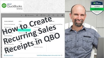 How to Create Recurring Sales receipts in QuickBooks Online