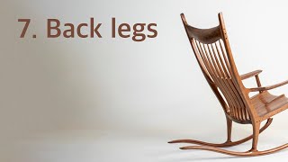 Inspired Maloof rocking chair 7 Back legs
