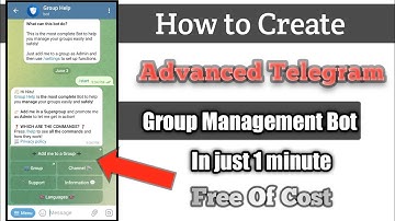 How to create Advanced Telegram "Group Management Bot" | No need coding | Free of cost