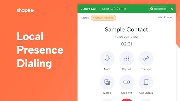 Local Presence Dialing in Shape Software CRM