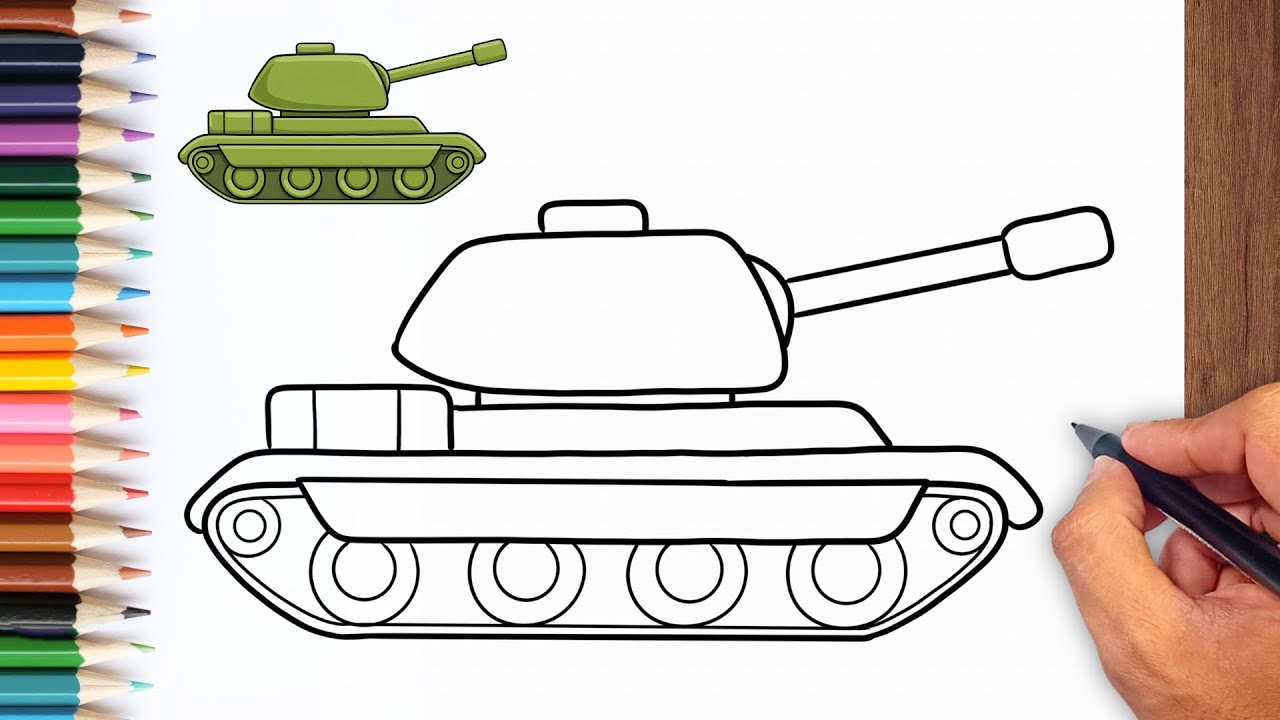 Tank Drawing For Kids
