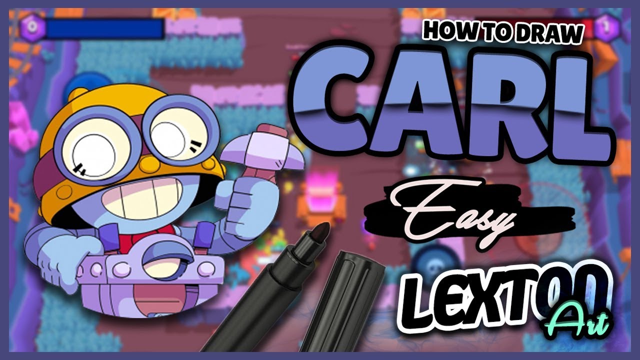 How To Draw Carl Brawl Stars Lextonart Youtube - dibujo brawl stars carl