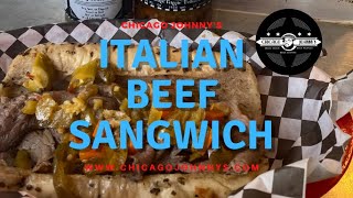 Making Chicago Johnnys Italian Beef At Home | Sliced Italian Beef Sandwich w/Giardiniera Hot Peppers