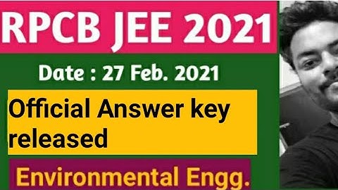 RSPCB JEE 2021 Answer key released | Solution Part - 4 | Environmental Engg.