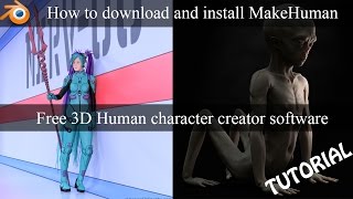 How to download and install makehuman blender tutorial || free 3D human character creator software