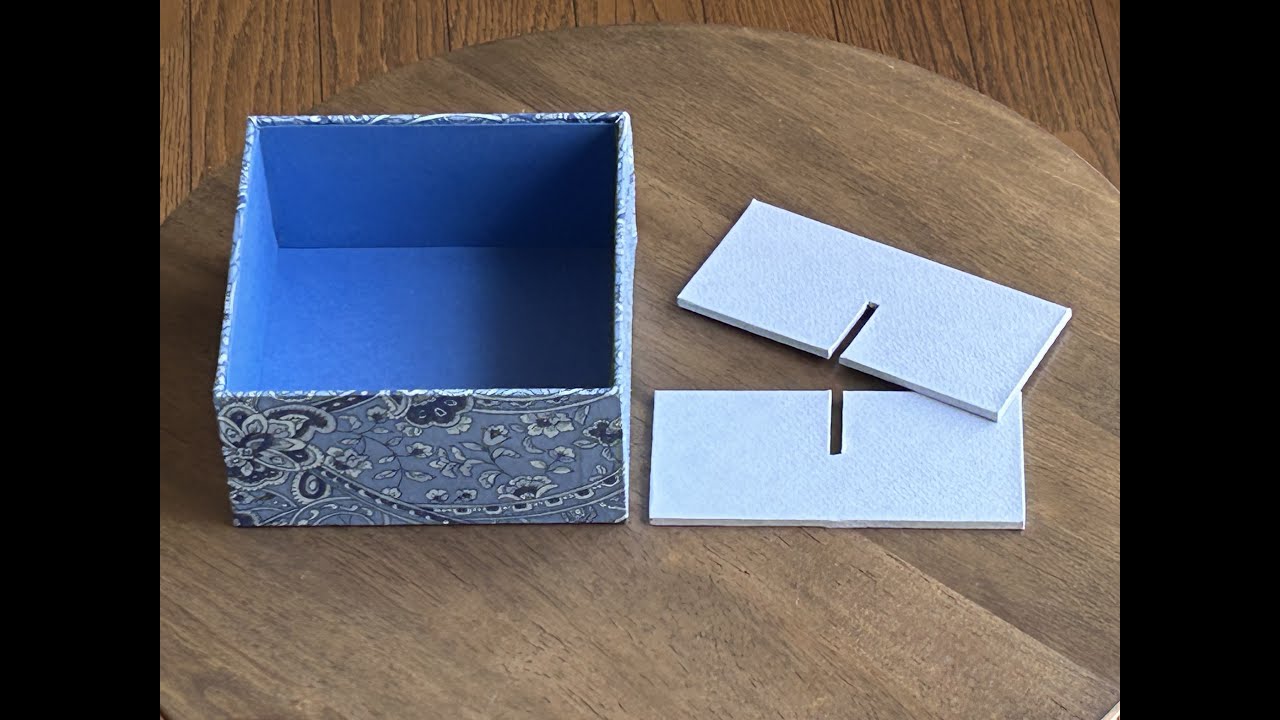 カルトナージュ㉜　出来上がった箱に後から仕切りを付ける　2023年9月15日