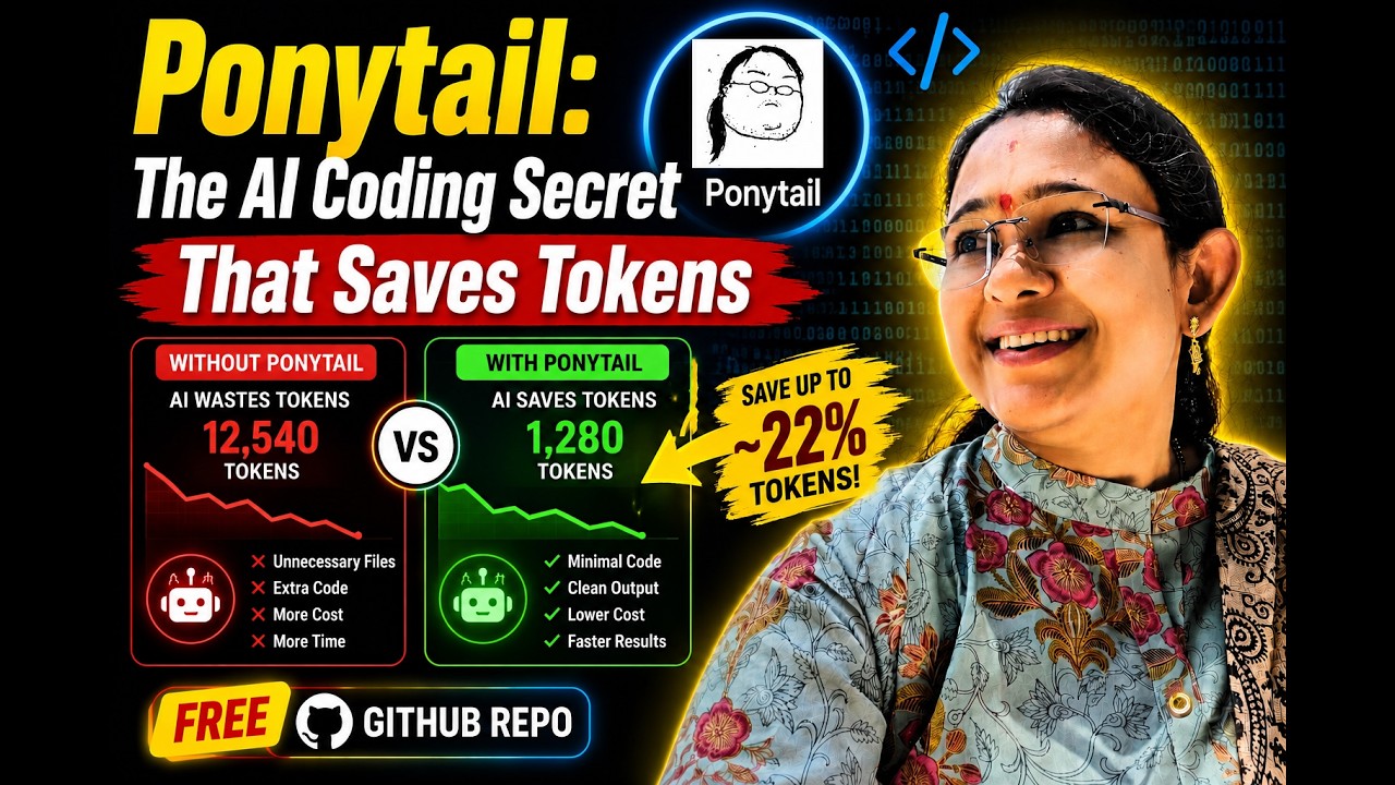 Ponytail GitHub Tutorial Save AI Tokens with Claude Code & Copilot #ponytail #github #viralvideo