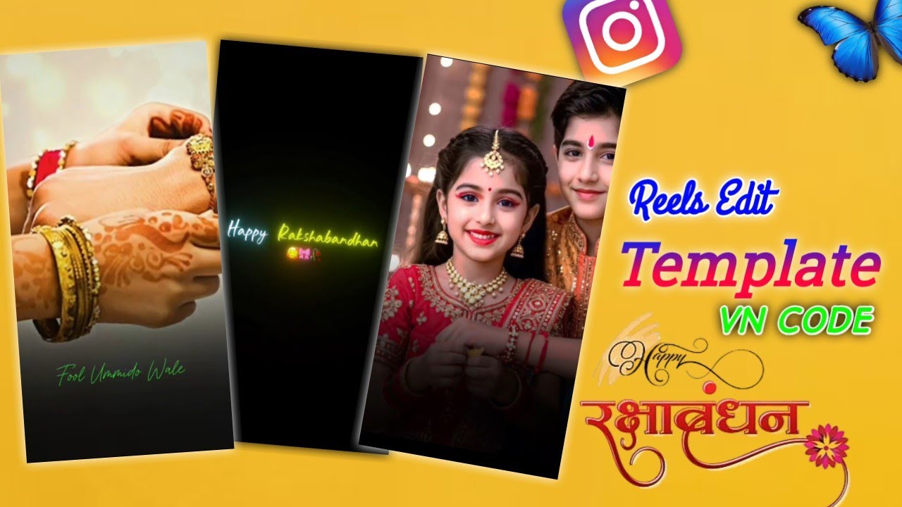 Happy RakshaBandhan Reel Edit | RakshaBandhan Templet VN Code | Rakshabandhan Status Video Edit 2025