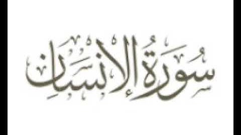 سورة الإنسان للشيخ محمد حسين عامر