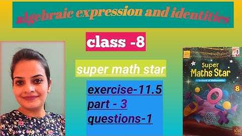 Class-8, chapter-11,algebraic expressions and identities, exercise-11.5,ques-1, part-3 📚📚🚀