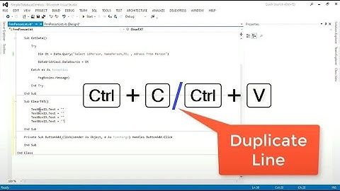 ShortCode {[Ctrl+C] , [Ctrl+V]} to repeat line In VB.NET