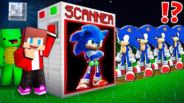 JJ and Mikey Made X-RAY SCANNER To Find SONIC Secrets ! - Minecraft Maizen