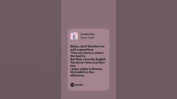[London Boy] Taylor swift lyrics