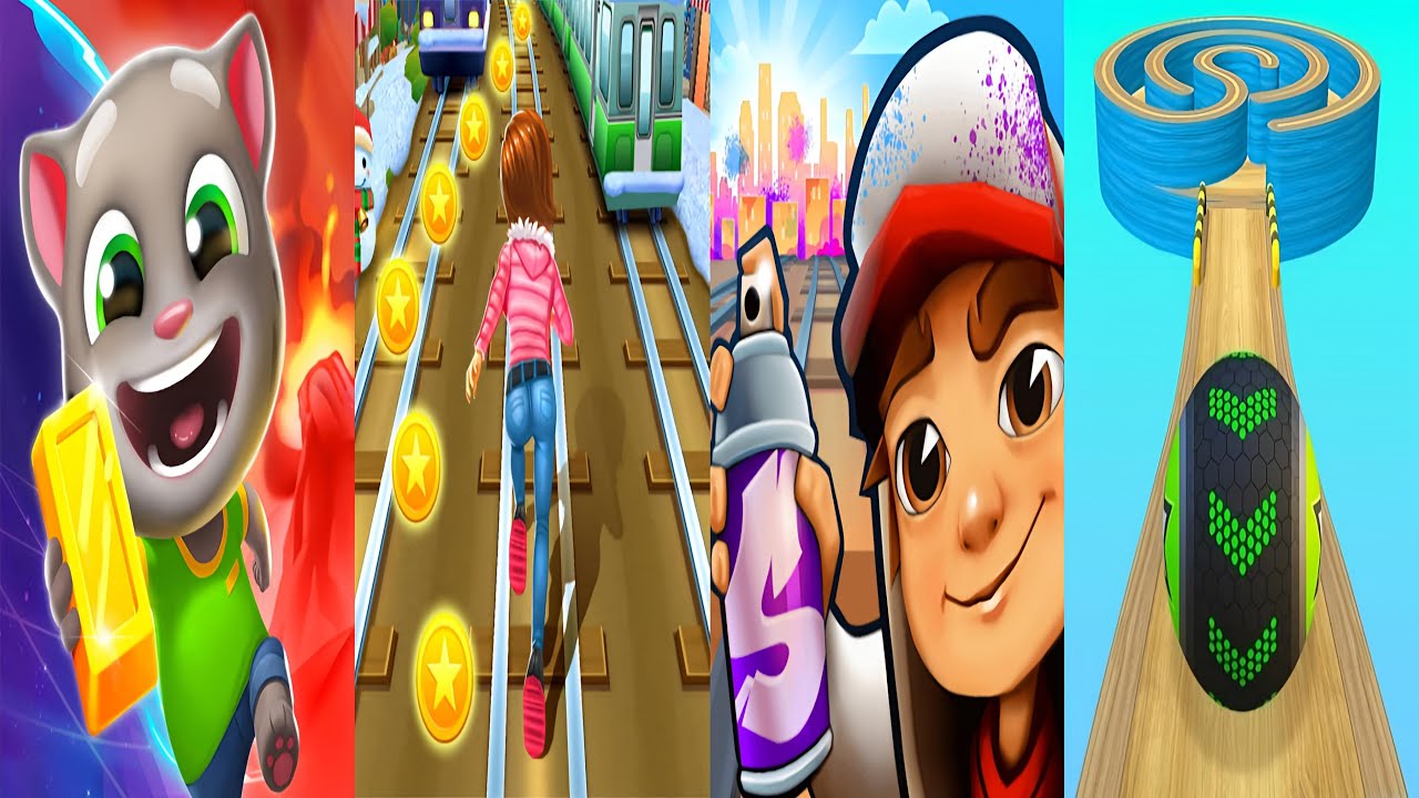 Subway Surfers : Mumbai 2025 🆚 Talking Tom Time Rush 🆚 Subway Princess Runner 🆚 Going Balls