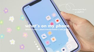 what's on my iphone xs max 🧸 (aesthetic) | transparent widgets, phone transformation, & cute games