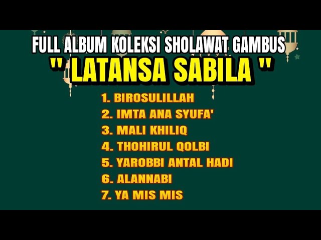 SPESIAL ALBUM SHOLAWAT PILIHAN cover LATANSA SABILA Gambus class=