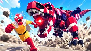 ( NEW SUPER MOD ) MECH T-REX vs EVERY STRONGEST BOSS | TABS - Totally Accurate Battle Simulator screenshot 4