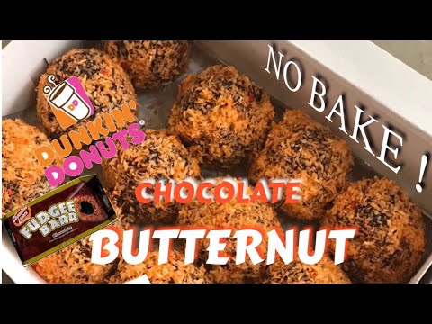 HOW TO MAKE NO BAKE EASY CHOCO BUTTERNUT ALA DUNKIN DONUTS/ MUNCHKINS/ FUDGEE BARR CHOCOLATE BALLS