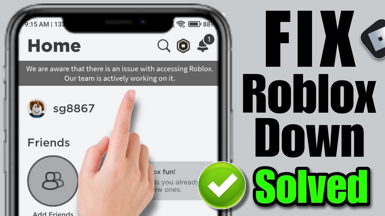 Fix We are aware that there is an issue with accessing Roblox